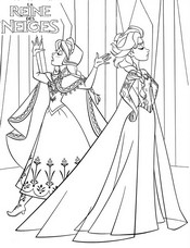 coloriage elsa et anna ne s entendent pas